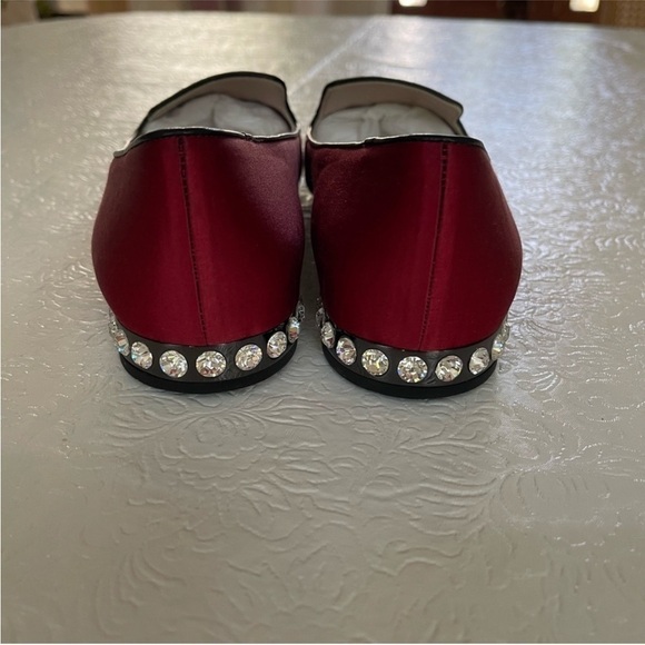 Miu Miu Satin Crystal Embellished Smoking Loafer - Picture 4 of 11